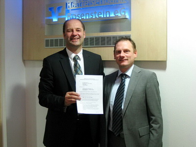 Sponsoringvertrag TSV Bartholomä - Raiffeisenbank Rosenstein eG