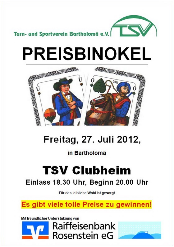 TSV-Preisbinokel im Sommerferienprogramm 2012