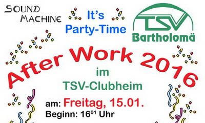 After Work Party im TSV-Clubheim